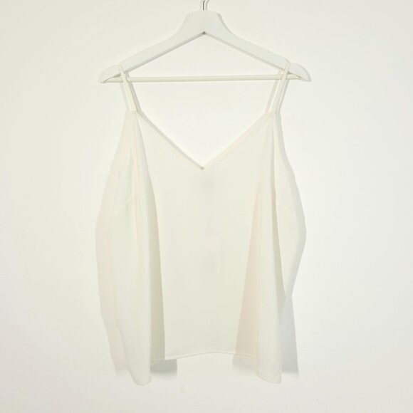 a new day Cream V Neck Flowy Tank Top - Picture 6 of 6